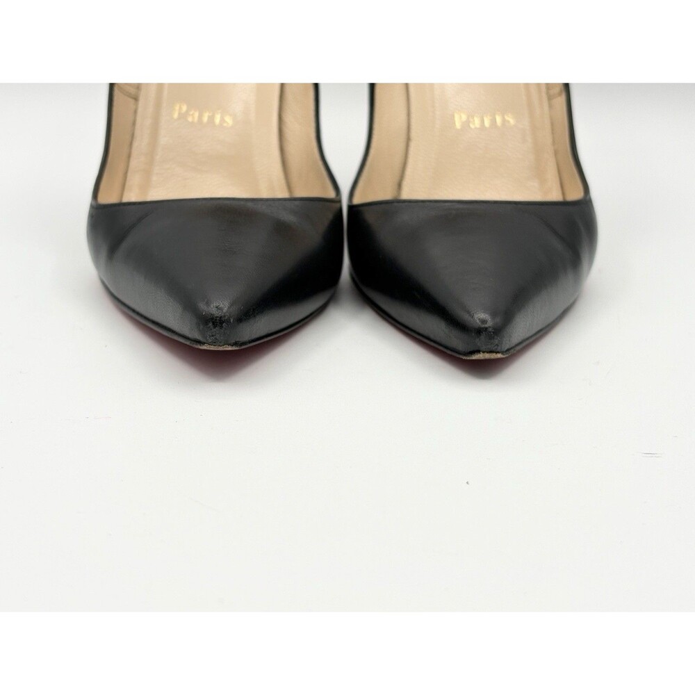 Christian Louboutin Black Leather Pointed Toe Heels New Decoltissimo Size EU 35 - Picture 7 of 13